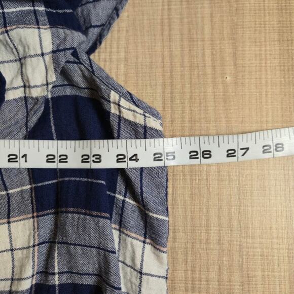 Torrid Womens Plaid Babydoll Top Size 2X Blue Sleeveless Ruffle Preppy - Picture 6 of 9